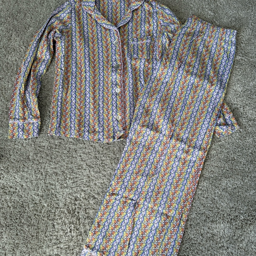Roller Rabbit Rainbow Elephant Polo Pajamas